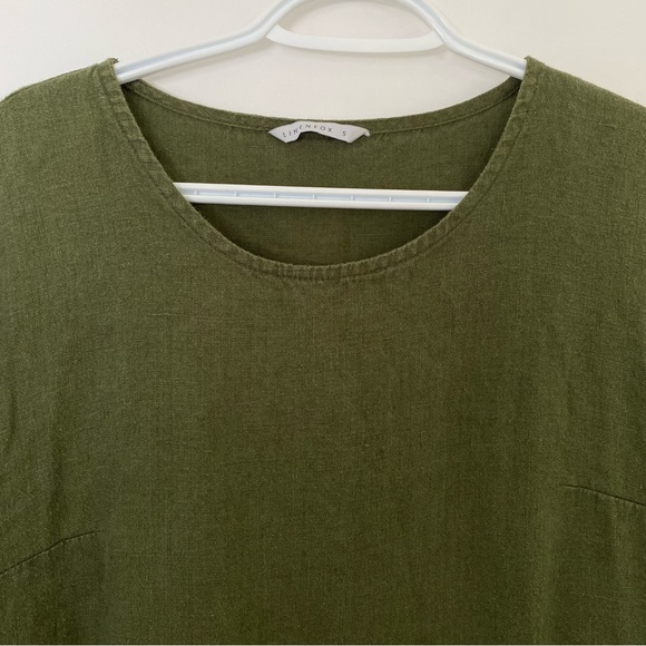 Linenfox Anna Dress in Forest linen - Picture 2 of 5